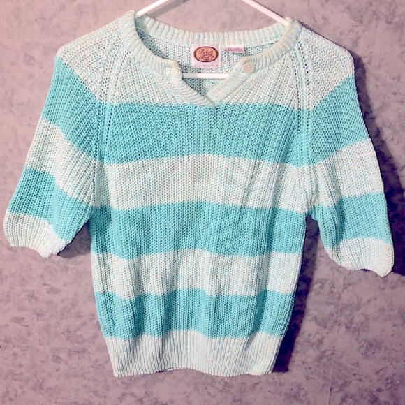 Vintage Picket And Post V-Neck Sweater 3/4 Sleeves - Picture 2 of 9